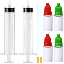 Threlaco 16 Pcs Pool Leak Detection Dye Kit Plastic Syringe with Soft Tubes Pool Leak Location Dye for All Pool, Spa, Hot Tub Types
