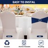 CHENGU 150 Pieces Spandex Stretch Chair Sashes Bows Elastic Chair