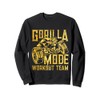 Gorilla Mode Workout Team Dumbbell Beast Gym Fitness Gold Sweatshirt,
