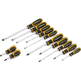 GEARWRENCH 12 Pc. Phillips/Slotted Dual Material Screwdriver Set - 80051H