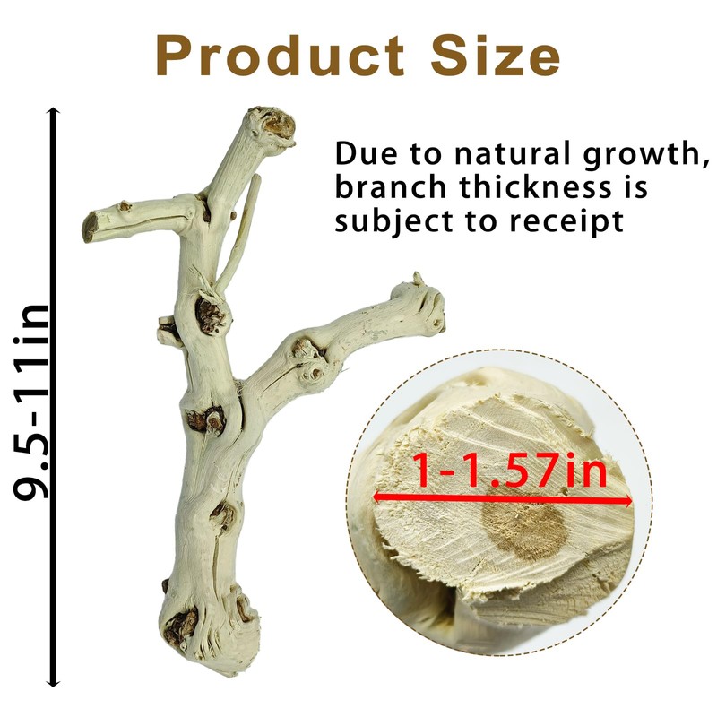BNOSDM Reptile Branches, 9.5-11.4inch Snake Climbing Branch, Terrarium Wood Branch