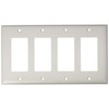PASS & SEYMOUR TP264WCC10 4 Gang 4 Decorator Opening Nylon Wall Plate, White