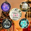 KIMOBER 24PCS Plastic Discs Ornaments,3.15 Inch Clear Flat Sphere Fillable