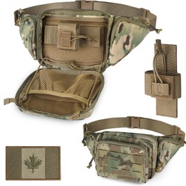 WYNEX Concealed Carry Fanny Pack Pistol Pouch, Tactical Fanny Pack Handgun Pouch with Universal Pistol Holster CCW EDC Waist Pack of Adjustable Paracord Suspension System for Men