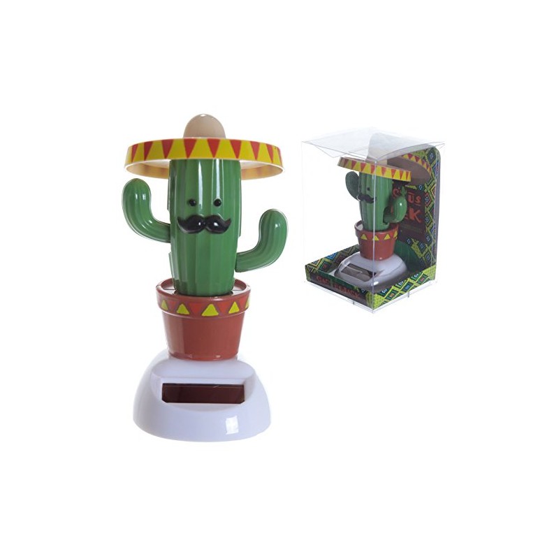 Cactus with Sombrero Hat Solar Figure Bobblehead 11cm Figure Cactus