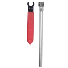 Collet Chuck Holder Straight Long CNC Milling Extension Rod 17mm Clamping Range Wrench(C10ER11M150L 150mm )