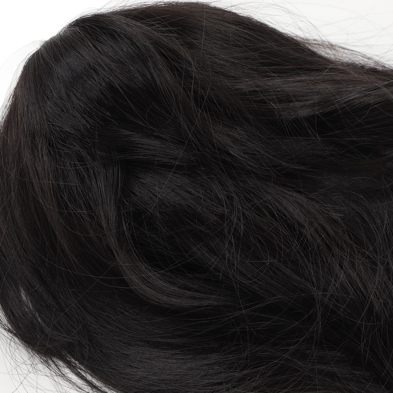Black Long Double Braid Wig Synthetic Simulated Scalp Heat Resistant
