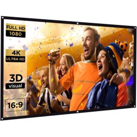 XGODY Projector Screen 16:9 HD Foldable Portable Outdoor Home 3D Movie Cinema Theater - 84" screen