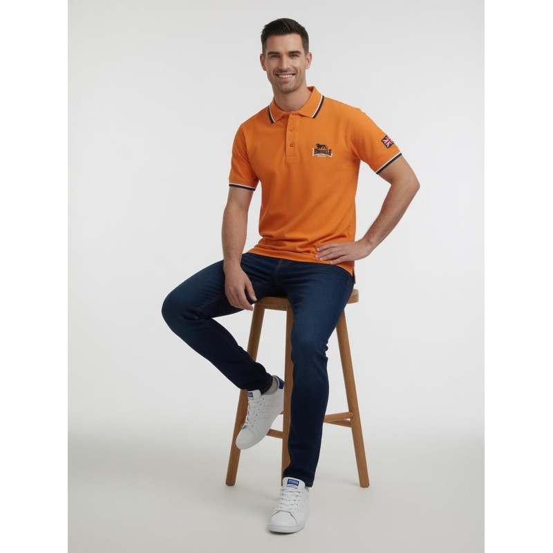 Lonsdale Polo Uomo Manica Corta Cotone Piquet - Polo Uomo