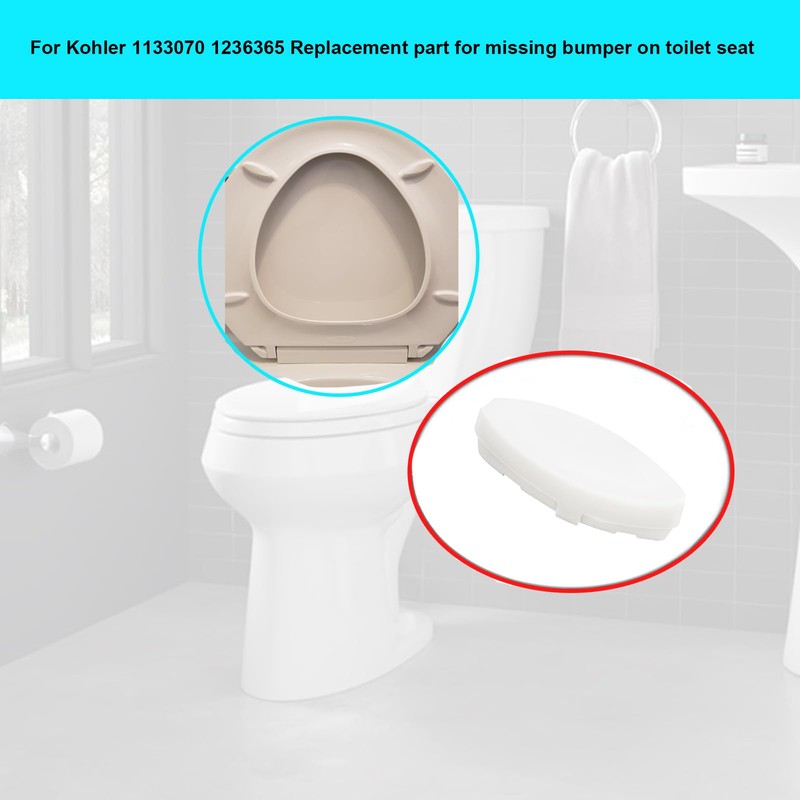 Toilet Seat Bumper for Kohler 1133070 1236365 Replacement Parts Set