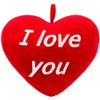 BRUBAKER Plush Cushion in Heart Shape – I Love You