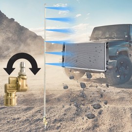 AIWS 100cm Radiator Cleaning Wand, Stainless Steel, 39 Inch, 6 Nozzles, 1600PSI Max, Radiator Flush Cleaner Tool, Gutter Cleaning Tool