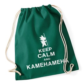 Autiga Gym Bag Keep Calm and Kamehameha Son Goku Dragonball Hipster Bag