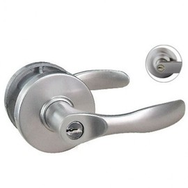 Gray Lever Door Lock Handle with Key for Interior & Entrance Doors Analects