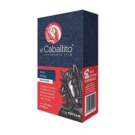 el Caballito Jeans, el único Colorante en Polvo para ropa color Azul índigo ¡Revive y cambia el color de tu prenda favorita! Cajilla con 12 sobres de 20g c/u