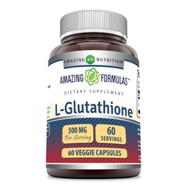 Amazing Formulas Reduced Glutathione 500 Mg 60 Veggie capsules