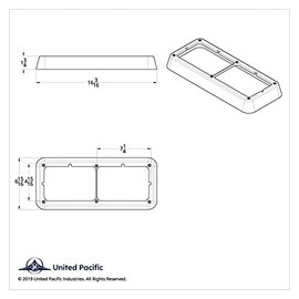 C2W Pair of Headlight Bezels Dual Rectangular Peterbilt Kenworth Freightliner Semi
