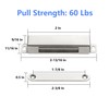 2 Pack | Heavy-Duty Magnetic Door Catch - 60lb Pull