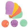 OHPHCALL Double-Sided Exfoliating Gloves 4pcs Open-Finger Bath Scrubber Mitts for