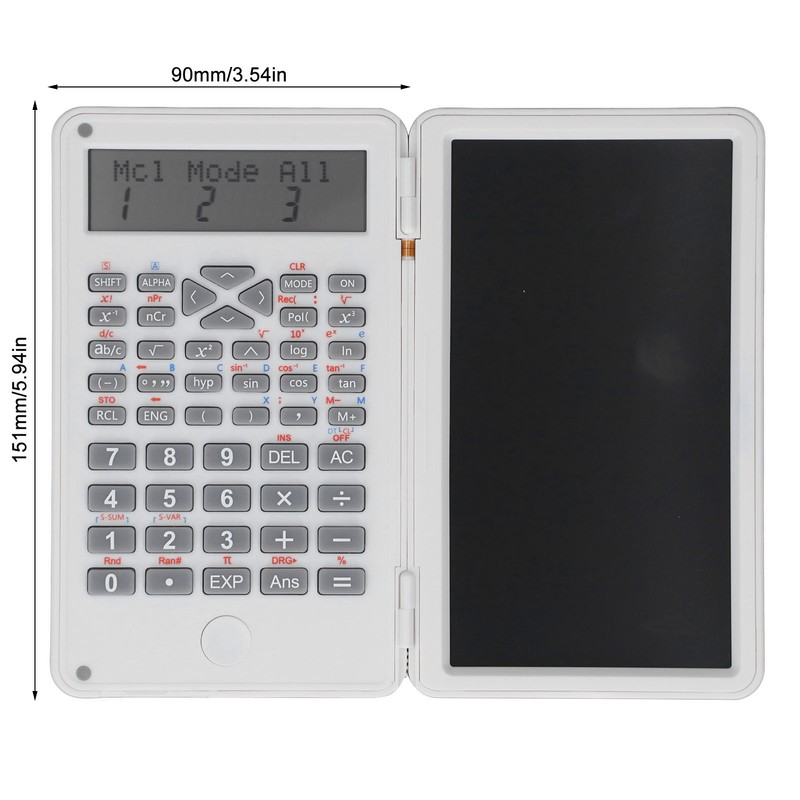 Scientific Calculator Multifunctional Function Calculator with Erasable Writing Board for