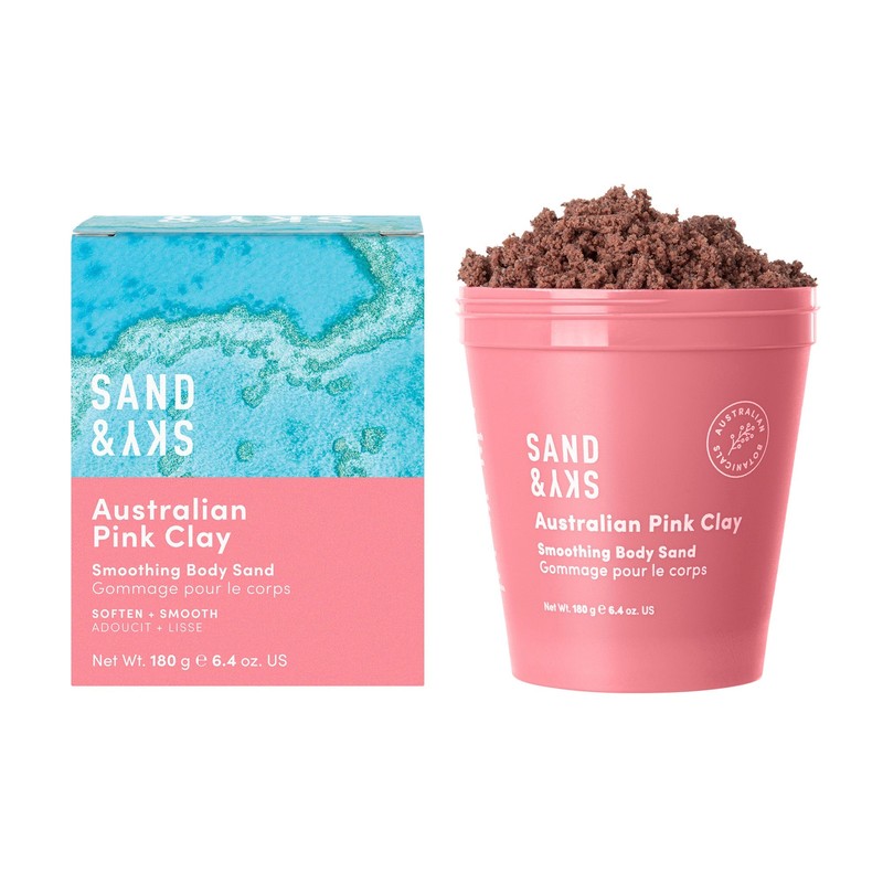 Sand & Sky Australian Pink Clay Smoothing Body Sand 180g