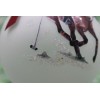 H068 Hand-made Christmas Ornament horse polo pony maroon orange VT