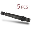 Biaungdo Square Socket Bit Adapter, 5 Pcs 1/4 Hex Impact