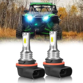 HMCYCI Fit For Kawasaki Teryx Mule Brute Force 750 2009-2020 LED Headlight Bulbs.HR3 LED Light Bulb White,2x5730 Chips 34901-A21 92069-0019 LED Bulbs Hi-Lo Beam for ATV UTV.2-Packs.