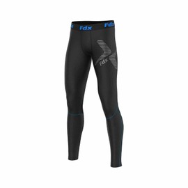 FDX Men Compression Leggings All Season Base Layer Armour Tights Blue S