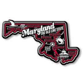 Premium State Map Magnet - Maryland