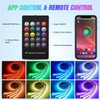 Nilight 4Pcs Car Underglow Neon Accent Strip Lights 256 LEDs
