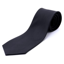 Designstore Black Necktie, Formal, Solid, Ceremonial, Mourning, Funeral, Formal Wear, Mourning Attire, Men's, Low-shine, Washable, Business, Wedding, Interview