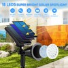 KEV 800 Lumens Solar Spot Lights Outdoor,18 LEDs Solar Flood