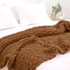 YAAPSU Chunky Knit Blanket Throw 51"x63", Chenille Throw Blankets, Chunky
