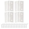 sourcing map 4 x Acrylic Hinges 1.8 x 1.5 Inch