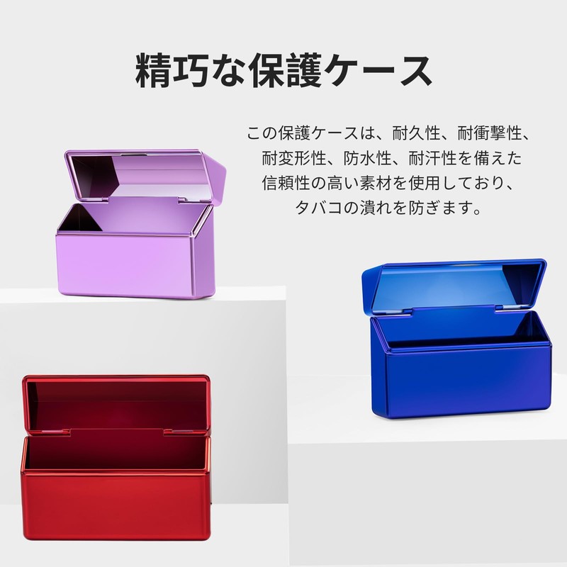 somosuソモス 加熱式タバコ保護ケース IQOSに対応ケース 超薄い メッキケース 防湿 箱潰れ対策 多彩な色 （ピンク）