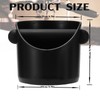 POPOYU Coffee Knock Box,Mini Espresso Knock Box,Black Coffee Grounds Container