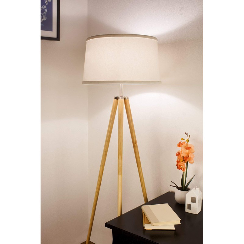 Kira Home Grace 60.5" Mid Century Modern Tripod LED Floor