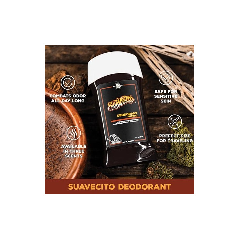 Suavecito- Paquete de elementos esenciales con aroma exclusivo de pomada: