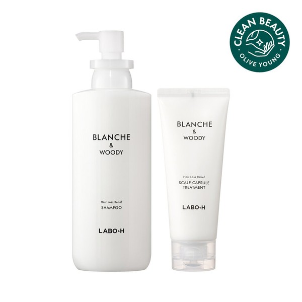 LABO-H Hair Loss Relief Scalp Strenthening Blanche & Woody Shampoo 333mL + Treatment 100mL Special Set  - LABO-H Hair Loss Relief Scalp