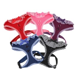 Puppia Vivien Dog Harness Over-The-Head All Season Cute No Pull No Choke Walking Training Adjustable for Small Dog, Purple, X-Small