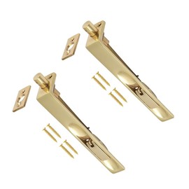 TERF® Traditional Vintage Style Polished Brass Flush Bolt 150mm [6''] Slide Door Bolt Latch Lock Concealed Door Flush Bolt Security Lever Action including Fixing Screw - Pack of 2