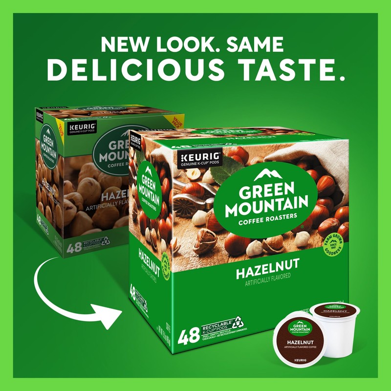 Green Mountain Coffee Roasters Hazelnut Coffee, Keurig Single Serve K-Cup
