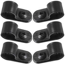 vibedor 60 Pcs R-Type Cable Clip Wire Clamp, 1/2 Inch Nylon Cable Clamp Rope Light Mounting Clips Wire Fasten with 60 Screws for Wire Management and Cable Management