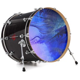 Vinyl Skin Decal Wrap for 22" Bass Kick Drum Head Liquid Smoke - DRUM HEAD NOT INCLUDED