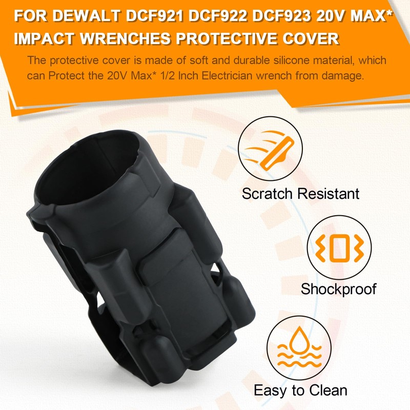 PB921-22-23B Protective Boot for DEWALT DCF921 DCF922 DCF923 Protective Boot