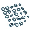 142 Pcs Dark Blue Polymer Clay Cutters Set, Plastic Polymer