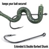 Dr.Fish 100 Pack Baitholder Fishing Hooks Octopus Circle Hooks Live