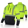 FONIRRA High Visibility Safety Sweatshirt ANSI Class 3 Fleece 1/4