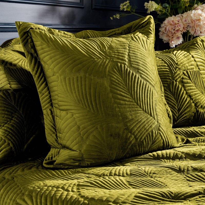 Paoletti Palmeria Cushion Cover, Moss